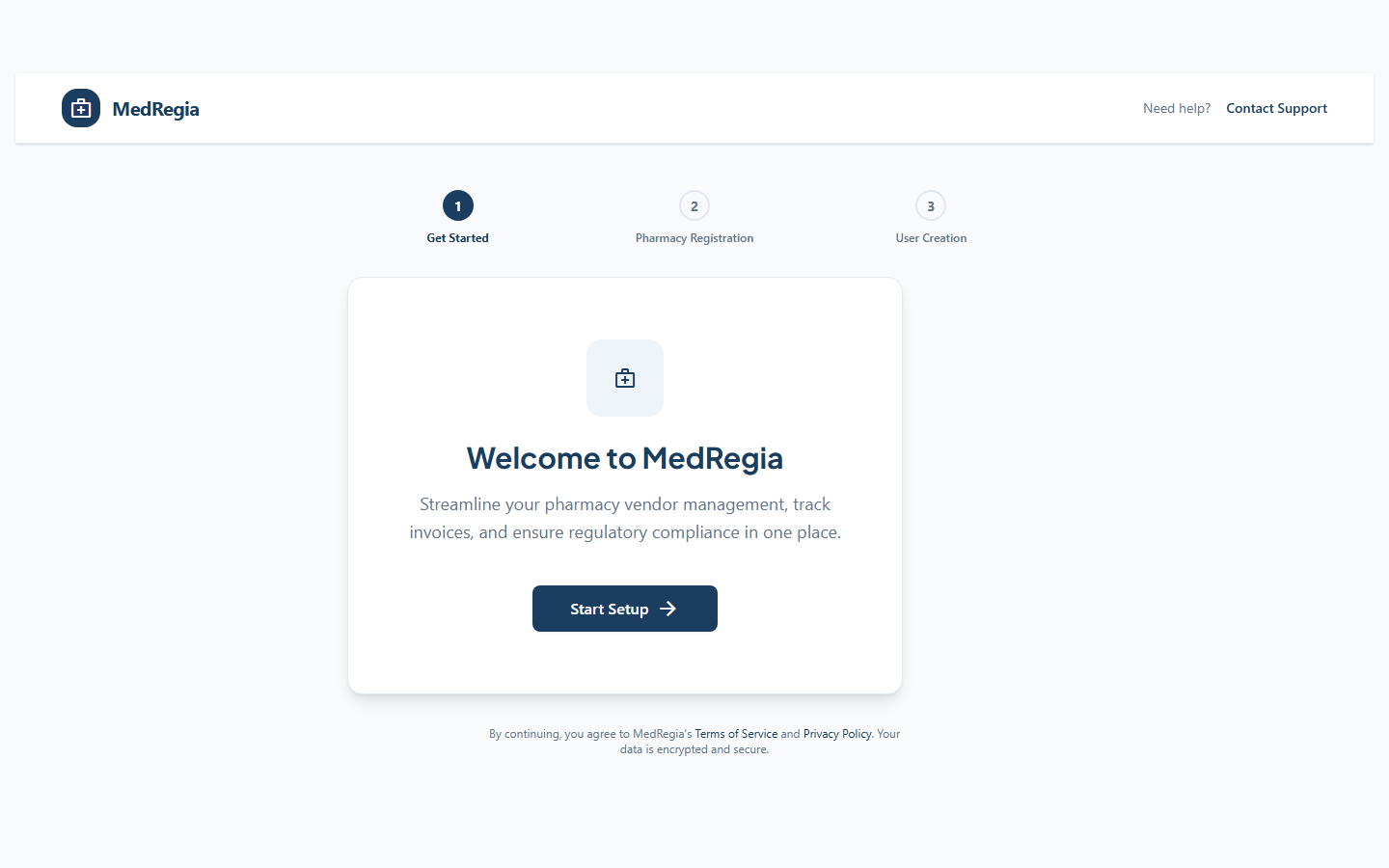 Onboarding welcome screen